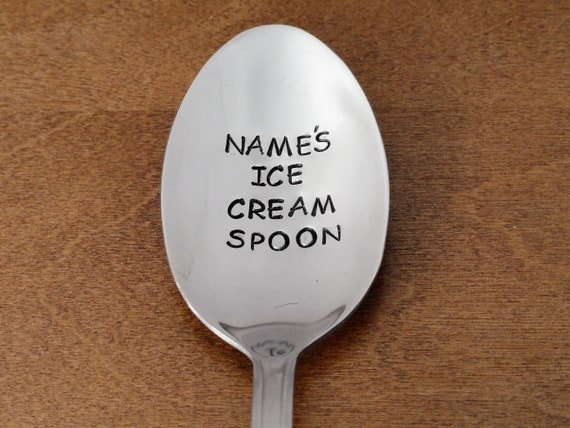 Custom Stamped Ice Cream Spoon