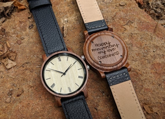 Engraved Wooden Watch