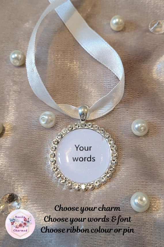 Custom Words Bouquet Charm