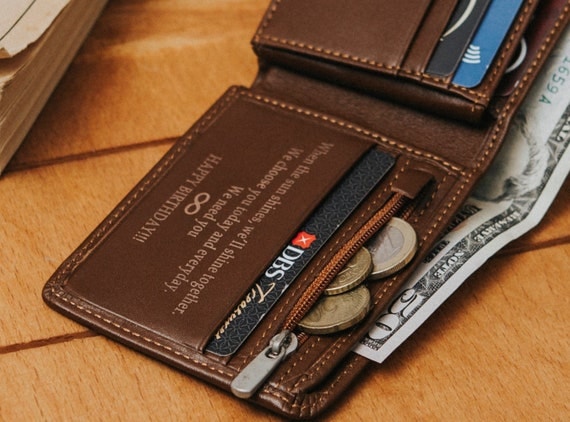 Engraved Men's Leather Wallet