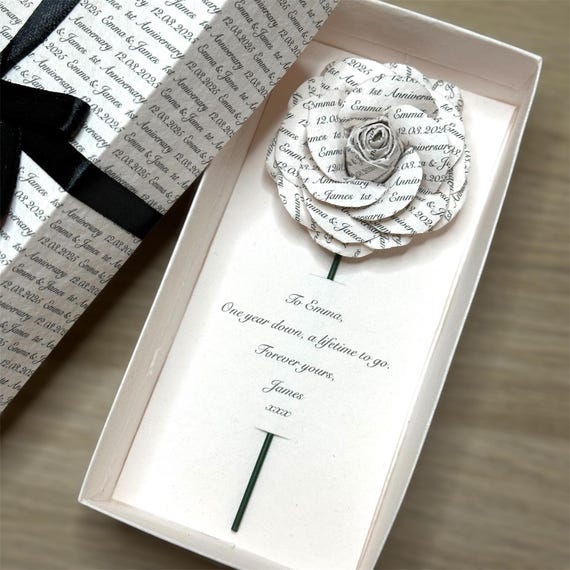 Personalized Paper Rose