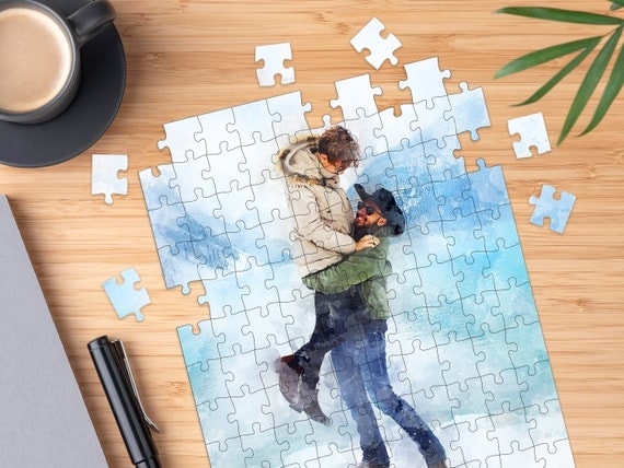 Custom Watercolor Photo Puzzle