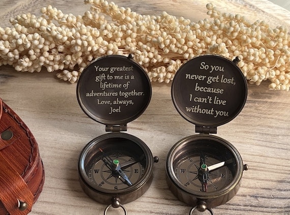 Personalized Engraved Pocket Compass