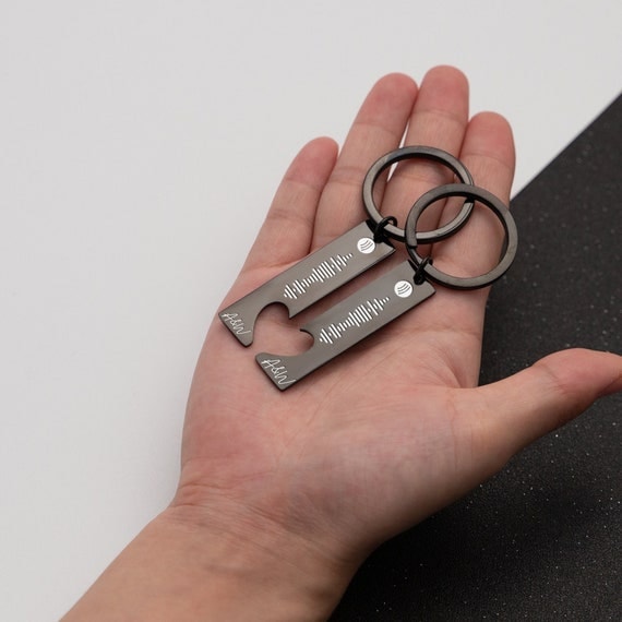 Engraved Spotify Code Keychain