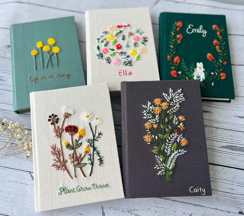 Personalized Hand Embroidered Journal