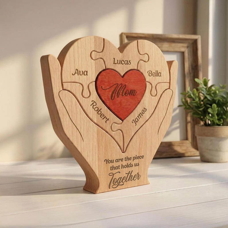 Personalized Mothers Day Wooden Puzzle