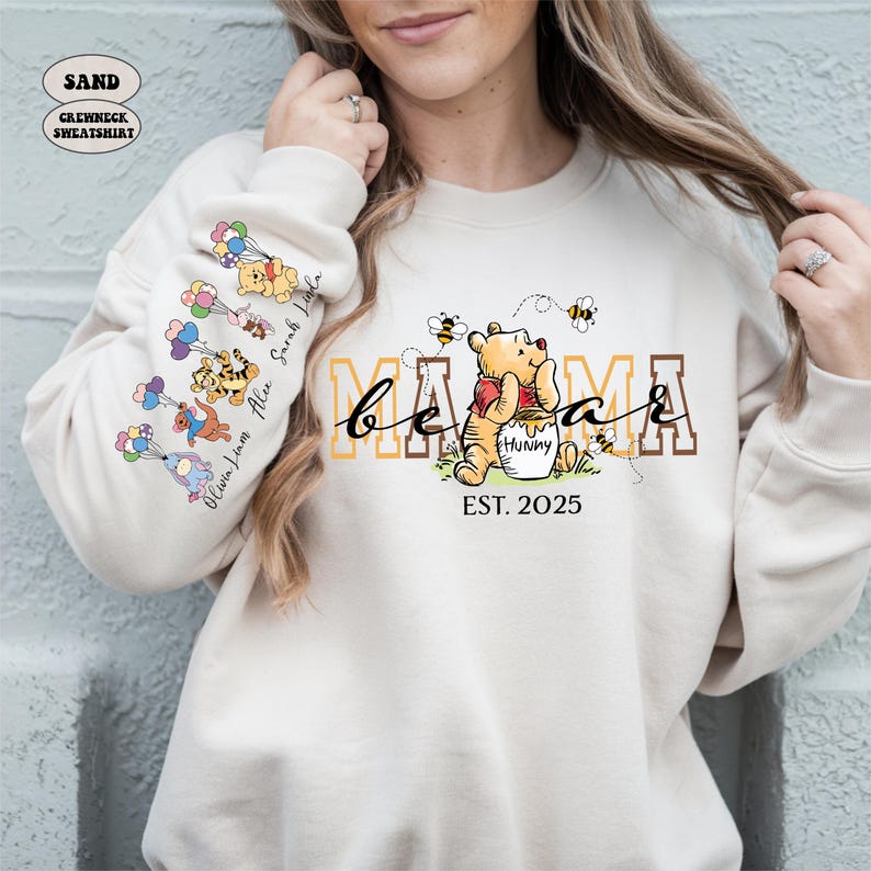 Mama Bear Sweatshirt, Personalized Mom Sweatshirt