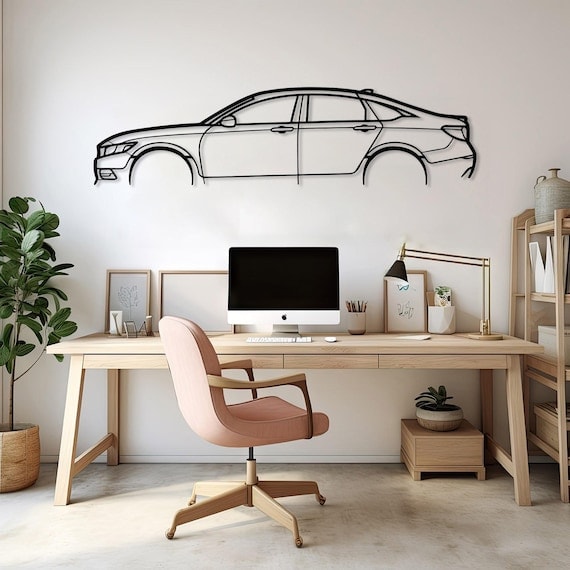Automobile Line Metal Wall Art