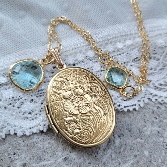 Birthstone Secret Message Locket Necklace