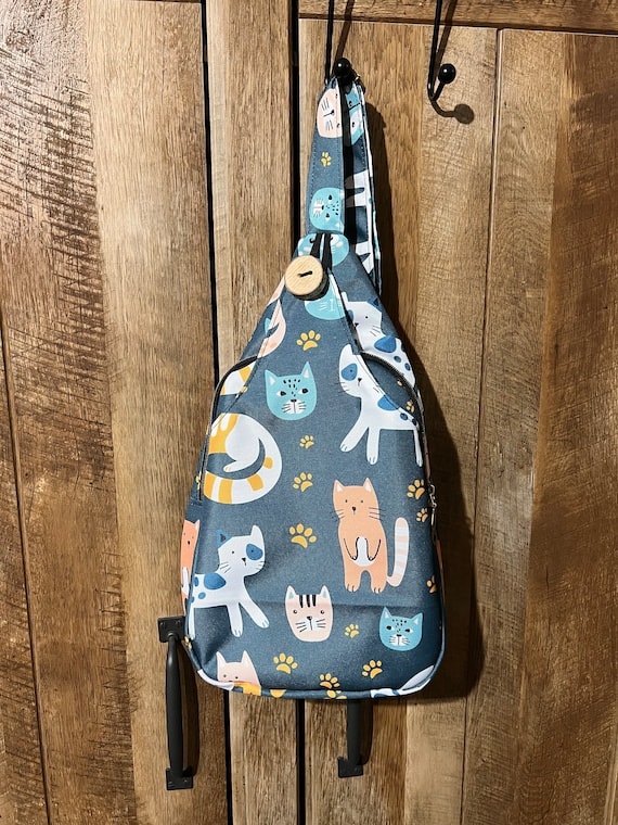 Cat Canvas Sling Bag
