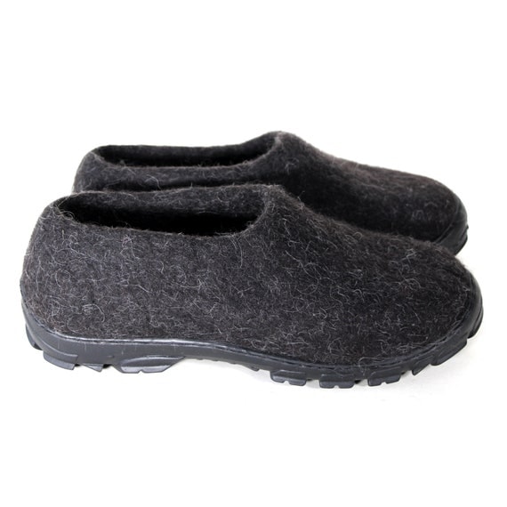 Thick Wool Felt Slippers for Men