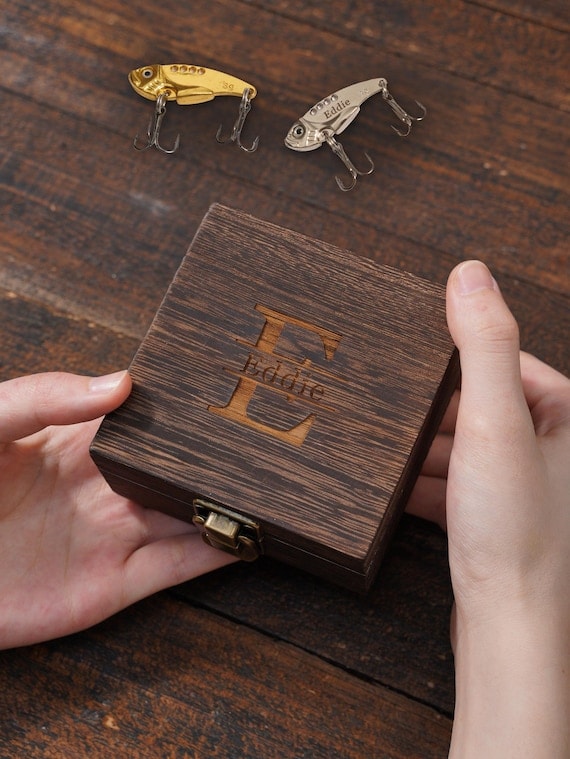 Custom Fishing Lure Gift Set with Engraved Box