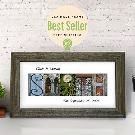 Framed Last Name Alphabet Art Print