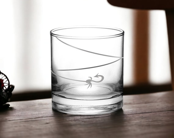 Fly Fishing Whiskey Glass